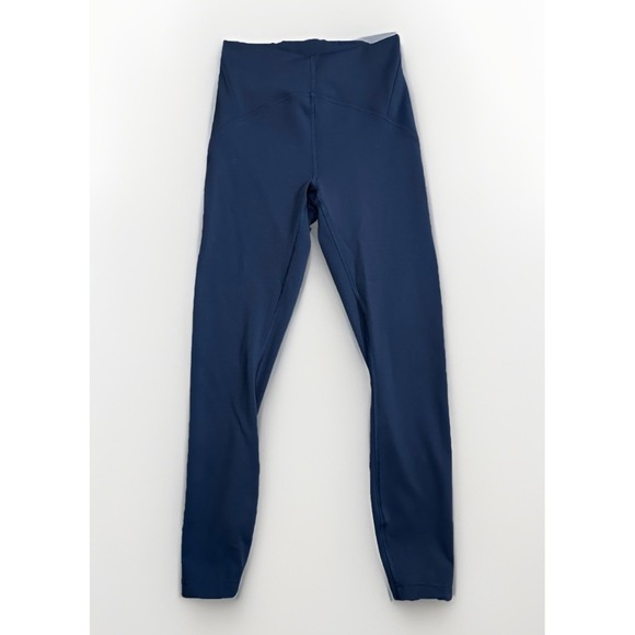 Lululemon Women's SIZE 4 InStill Tights Blue 24 Backdrop Hidden Pocket LW5DJTS
